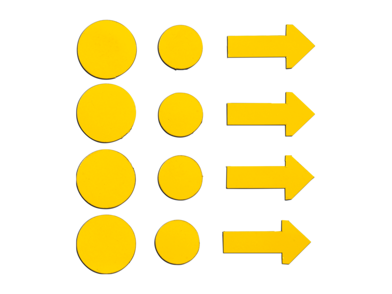 Symbole mit magnetischer Rückseite