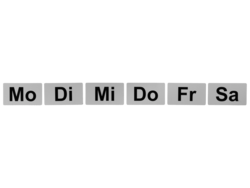 Kanban Magnetschilder Wochentage